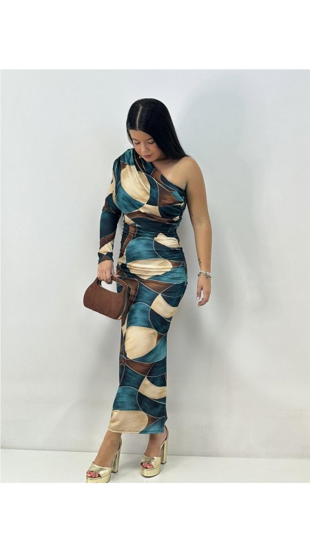 VESTIDO SHARA PETROLEO