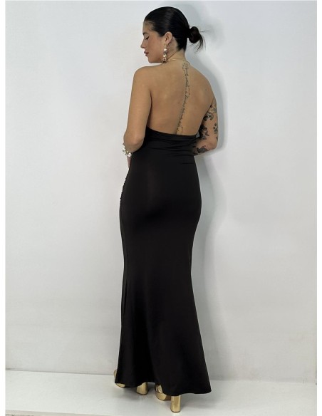 VESTIDO BARET MARRON