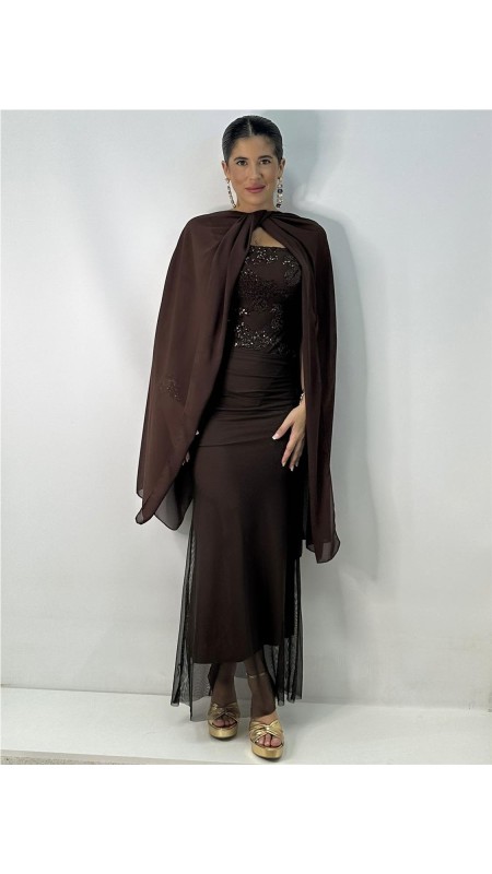 VESTIDO ALISON MARRON 2