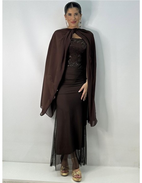 VESTIDO ALISON MARRON