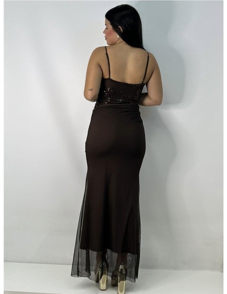 VESTIDO ALISON MARRON