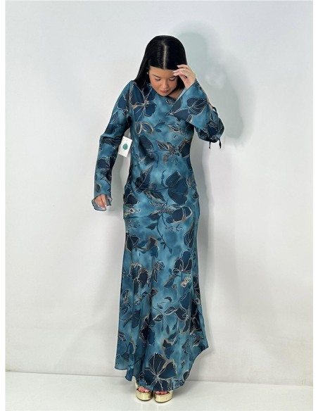 VESTIDO JAPON PETROLEO