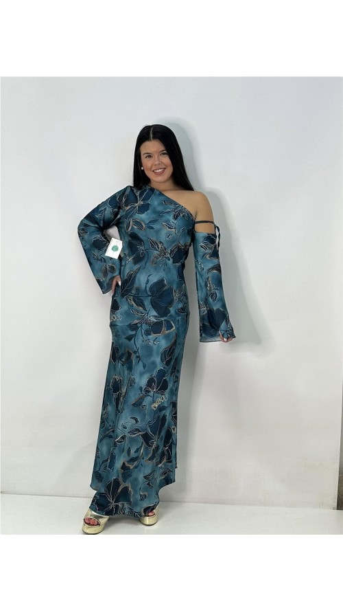 VESTIDO JAPON PETROLEO