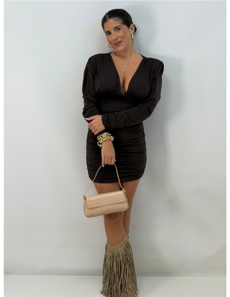 VESTIDO DAKAR MARRON