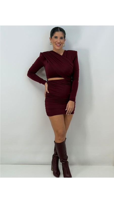 VESTIDO LUXURY BURDEOS