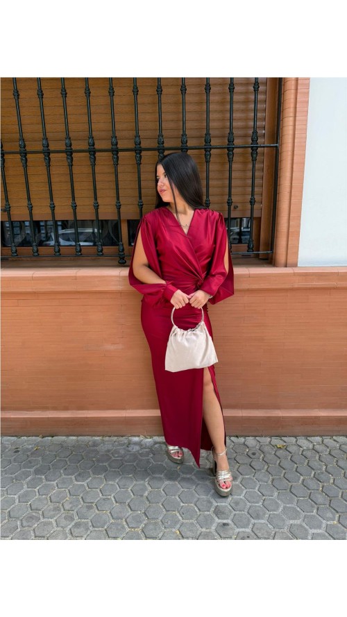 VESTIDO ANDRIU BURDEOS