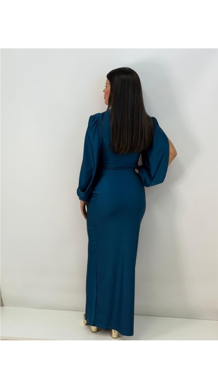 VESTIDO ANDRIU PETROLEO 2