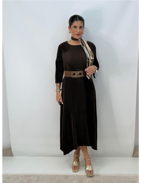 VESTIDO NOLAN MARRON