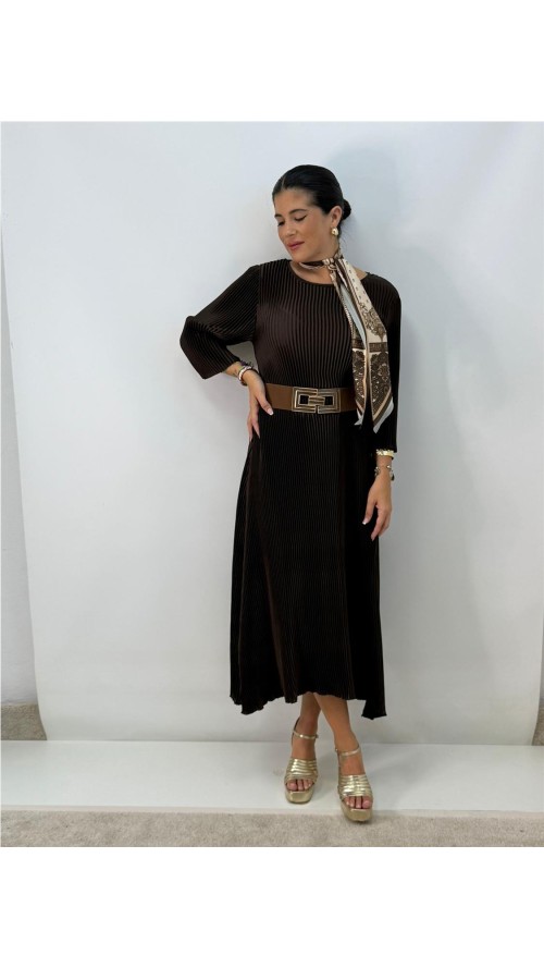 VESTIDO NOLAN MARRON