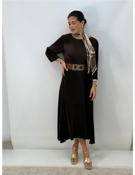 VESTIDO NOLAN MARRON