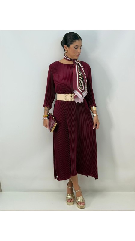 VESTIDO NOLAN BURDEOS