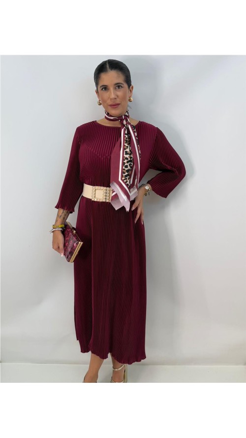 VESTIDO NOLAN BURDEOS