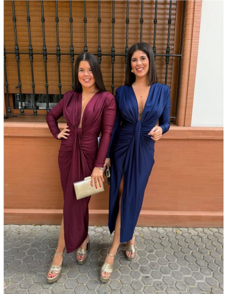 VESTIDO IRIS MANGA MARINO