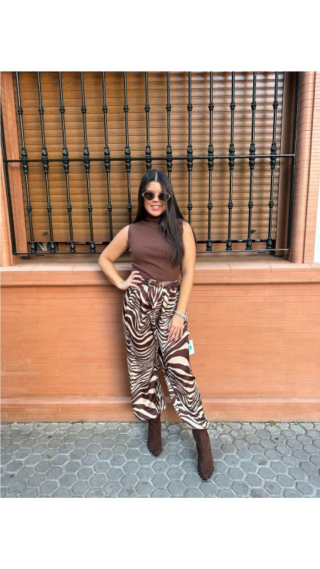 PANTALON CARACAS MARRON CEBRA