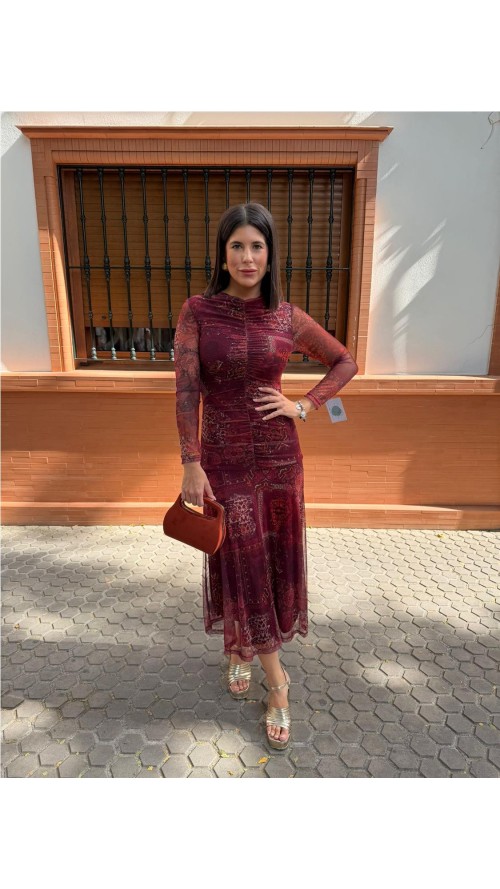 VESTIDO ADELAIDA BURDEOS