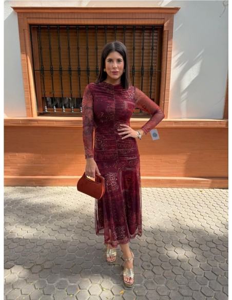 VESTIDO ADELAIDA BURDEOS