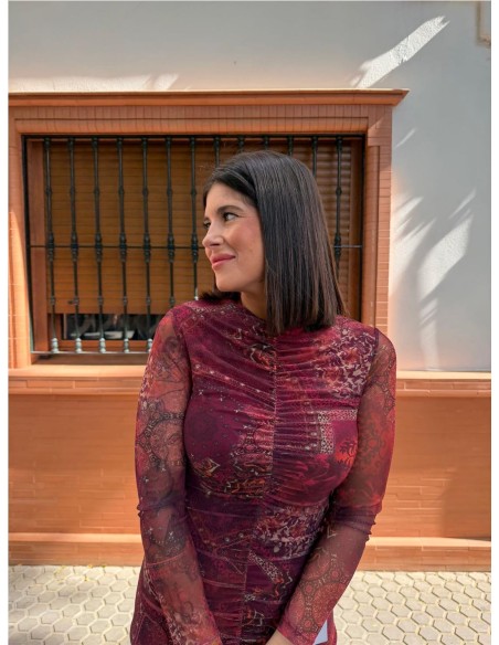 VESTIDO ADELAIDA BURDEOS