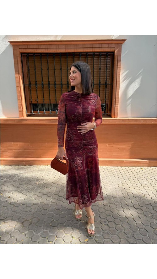 VESTIDO ADELAIDA BURDEOS