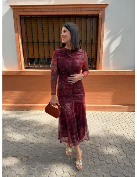 VESTIDO ADELAIDA BURDEOS