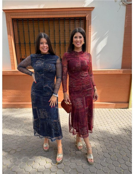 VESTIDO ADELAIDA BURDEOS