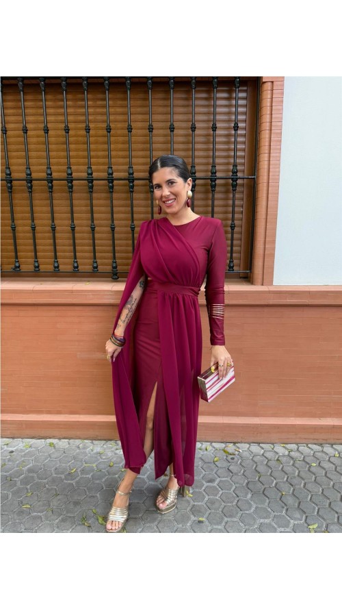 VESTIDO ESTHER BURDEOS