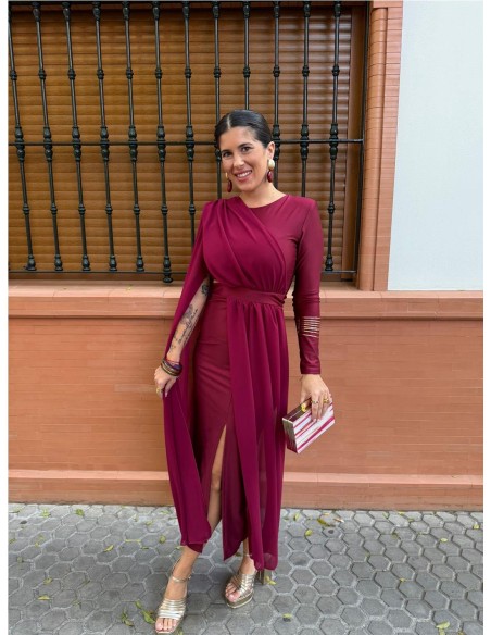 VESTIDO ESTHER BURDEOS