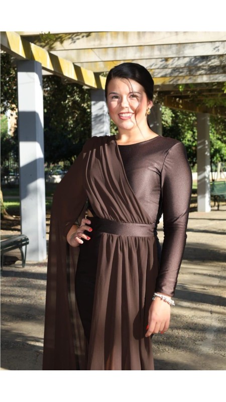 VESTIDO ESTHER MARRON 2