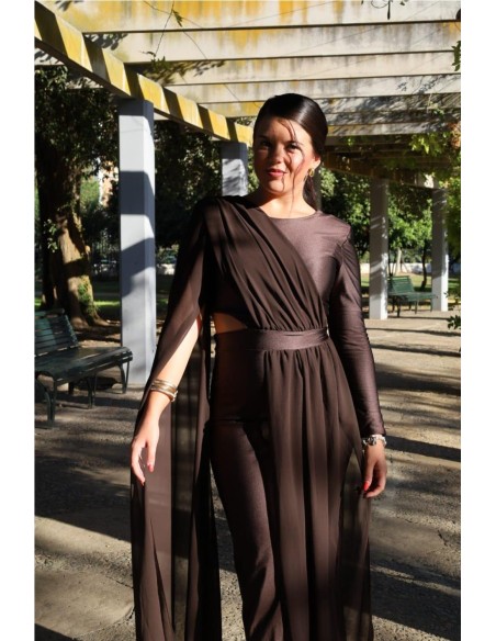 VESTIDO ESTHER MARRON