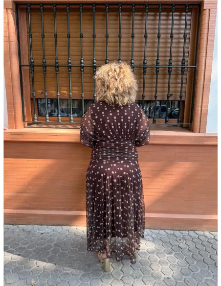 VESTIDO CARMEN ESTAMPADO MARRON