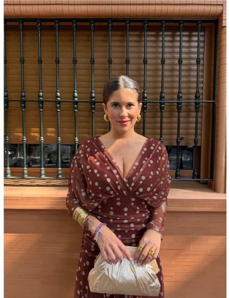 VESTIDO CARMEN ESTAMPADO TEJA