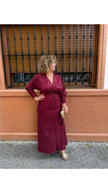 VESTIDO RUIZ BURDEOS