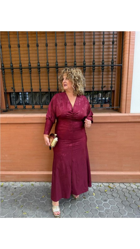 VESTIDO RUIZ BURDEOS 2