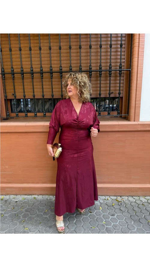 VESTIDO RUIZ BURDEOS