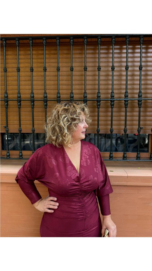 VESTIDO RUIZ BURDEOS