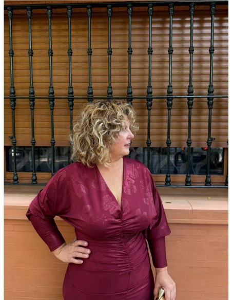 VESTIDO RUIZ BURDEOS