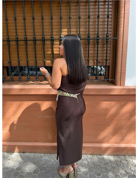 VESTIDA ELISA MARRON