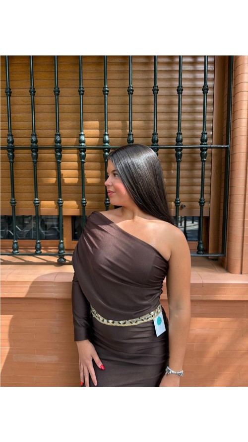 VESTIDA ELISA MARRON