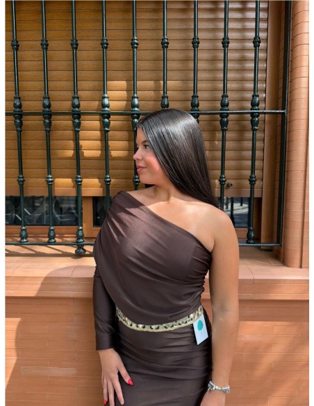 VESTIDA ELISA MARRON