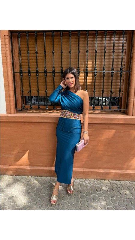 VESTIDA ELISA PETROLEO 2