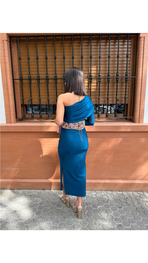 VESTIDA ELISA PETROLEO VESTIDA ELISA PETROLEO