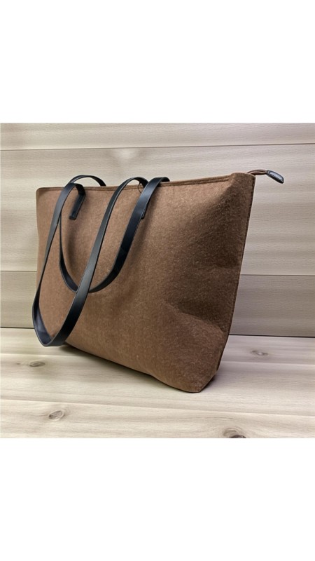 BOLSO GRANDE TELA MARRON 2