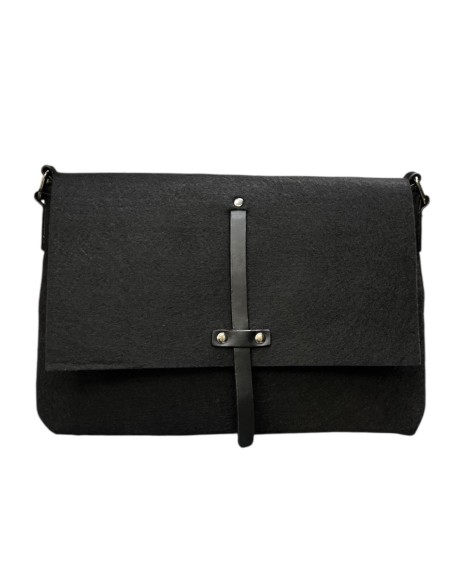 BOLSO SOLAPA TELA NEGRO