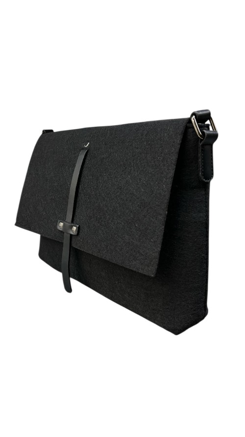BOLSO SOLAPA TELA NEGRO