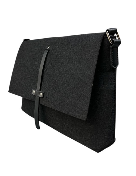 BOLSO SOLAPA TELA NEGRO