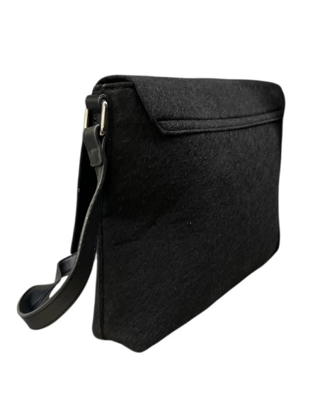 BOLSO SOLAPA TELA NEGRO