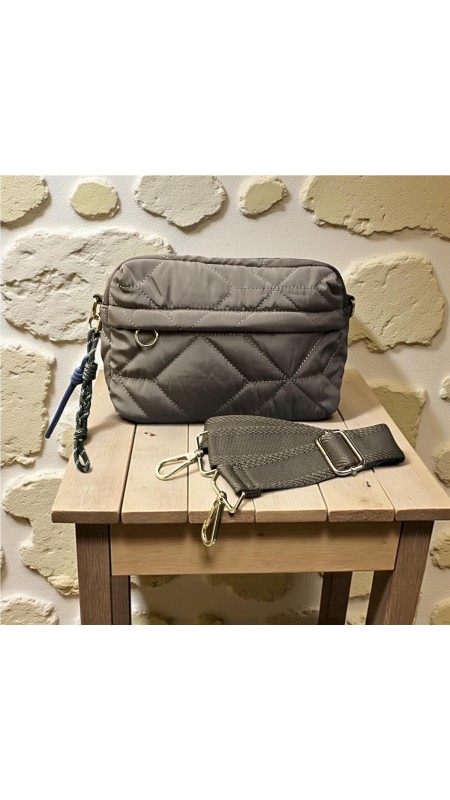 BOLSO ACOLCHADO TAUPE 2
