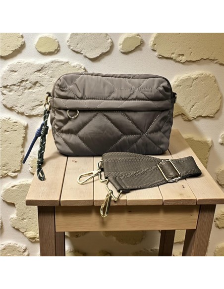 BOLSO ACOLCHADO TAUPE