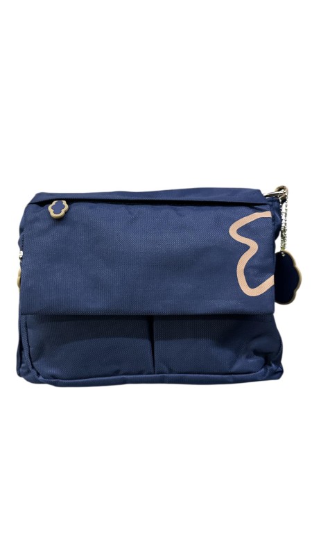 BOLSO NYLON SOLAPA NUBE MARINO