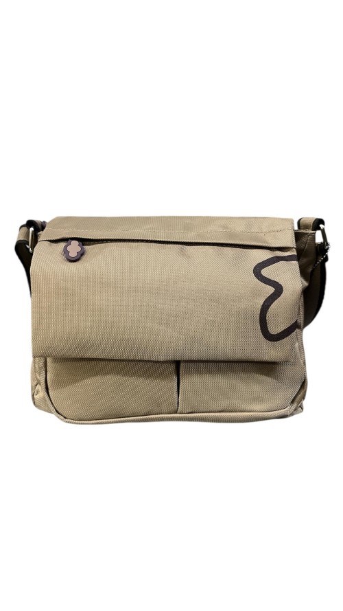 BOLSO NYLON SOLAPA NUBE CAMEL