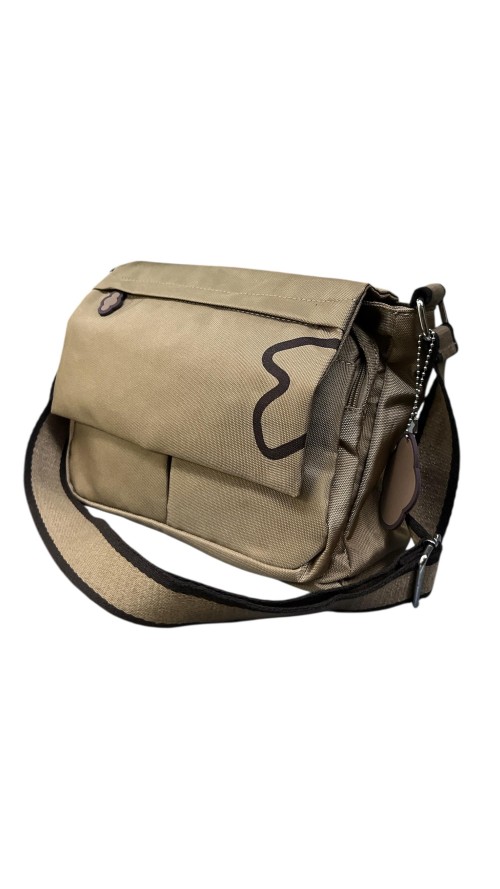 BOLSO NYLON SOLAPA NUBE CAMEL